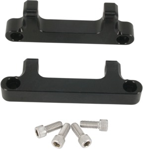 Driver Floorboard Brackets - Black - For Suzuki Boulevard C50 C90