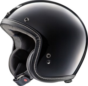 Arai Classic-V Helmet - Black, Small - Gloss black open-face helmet, size small