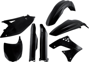 Full Plastic Kit - Black - For 09-12 Kawasaki KX250F