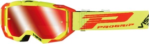 3303 Fluorescent Yellow / Red Vista Goggles - Red Mirrored Lens