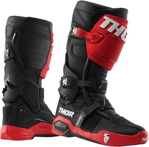 Radial Dirt Bike Boots - Black & Red Men's Size 13