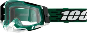 Racecraft 2 White / Milori / Green / Black Goggles - Clear Lens