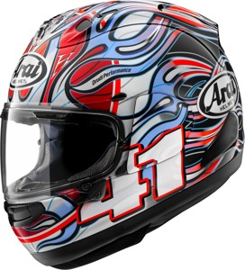 Arai Corsair-X Haga Helmet XL Red/White/Black/Blue - Full-face helmet with VAS Shield Mechanism