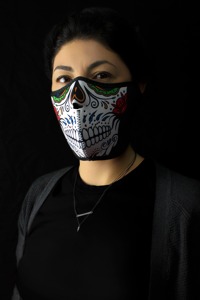 Half-Face Neoprene Mask - Neo Half Mask Muerte Skull