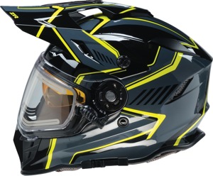 Z1R Range Rotor Snow Electric Helmet XL Black/Hi-Vis - Dual sport snow helmet with heated shield