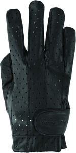 Tucson Leather Perforated Gloves Black Womens - Medium