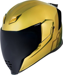 Gold Airflite Jewel MIPS Motorcycle Helmet - Medium - Meets ECE 22.05 and DOT FMVSS-218 Standards