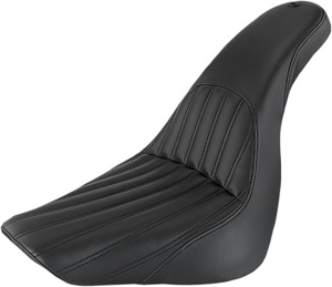 Profiler Ribbed 2-Up Seat Black Low - For 18-21 Harley FLFB