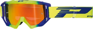 3200 Electric Blue / Yellow Venom OTG Goggles - Orange Dual Mirrored Lens