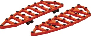 MX Driver Floorboards Orange Anodized - For 80-20 Harley FL