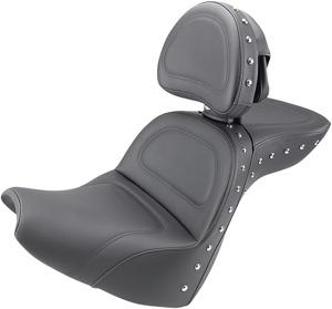 Explorer Special Studded 2-Up Seat w/Backrest - For 18-20 Harley FXBR/S