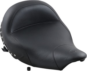 Concho Studded Vinyl Solo Seat Black Back 1.5"