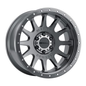 MR605 NV 20x10 -24mm Offset 6x5.5 106.25mm CB Gloss Titanium Wheel