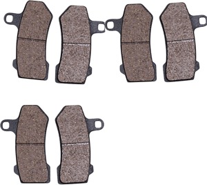 Complete Pad Set - Z-Plus Organic Brake Pads - Replaces H-D # 41854-08, 42897-08, 42897-06 & 42850-06