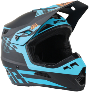 Answer AR1 Sweep Helmet Black/Astana/Hyper Orange 2XL - Off-road helmet in 2XL size