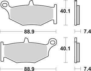 Sintered Brake Pads - 833Ls Sint Brake Pads Sbs