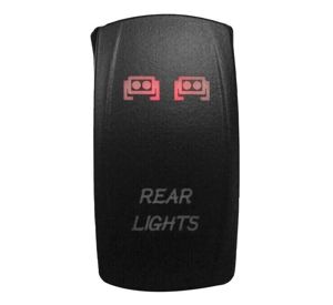 Racing Lighted Switch Rear Light On/Off Red