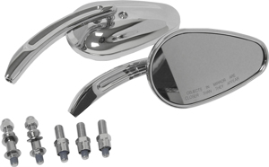 Tapered Custom Cast Chrome Mirrors (Pair)