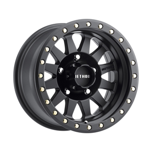 MR304 Double Standard 17x8.5 0mm Offset 5x5 94mm CB Matte Black Wheel