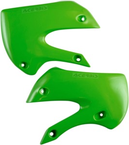 Radiator Shrouds - Green - For 00-21 Kawasaki KX 03-05 Suzuki RM DRZ