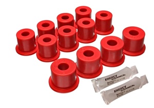 Red Rear Leaf Spring Bushing Set - For 80-86 Nissan 720 & Hardbody Pickup 2WD