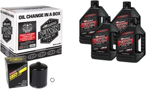 V-Twin Quick Change Kit Synthetic w/ Black Filter Twin Cam