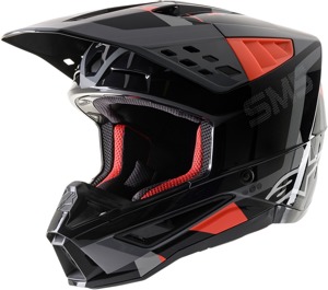 SM5 Rover Full Face Offroad Helmet Gloss Gray/Red Small