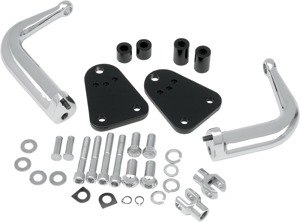 Adjustable Bolt-On Highway Bar Footpeg Mounts Chrome - For Sportster