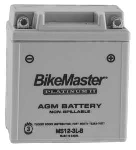 AGM Platinum II Motorcycle Battery - Replaces YB3L-B