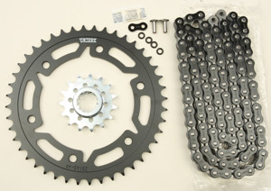 V3 Chain & Sprocket Kit Black SX Chain 520 15/44 Black Steel - For 07-19 Honda CBR600RR