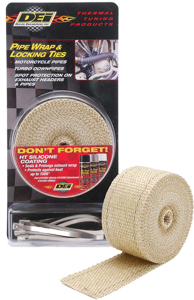 Exhaust Pipe Wrap & Locking Ties (Tan)