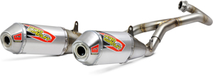 T-6 Dual Aluminum & Stainless Steel Full Exhaust - For 17-19 CRF450R/RX