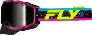 FLY RACING Zone Snow Goggle Pink/Black Pink Mirror Lens - Snow goggles with pink mirror/rose lens