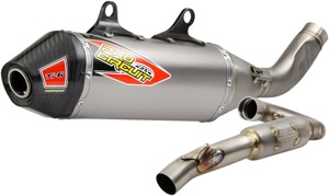 TI-6 Full Exhaust W/ Carbon Cap - For 19-20 250 SXF/XCF & FC 250/350