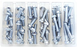 Hex Flange Bolt Assortment Packs - M8 10mm Hex Flange Bolt Assort