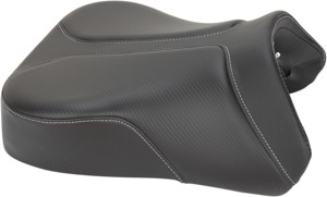 Adventure Tour Stitched Vinyl Solo Seat Black Foam - For Super Tenere