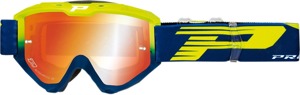 3450 Yellow / Navy Riot OTG Goggles - Dual Mirrored Lens