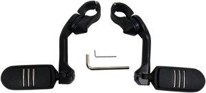 Custom Clamp-On Highway Bar Footpegs w/Mount 1-1/4" - Black