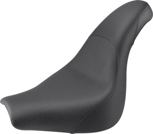 Profiler Basketweave 2-Up Seat Black Gel Lowest - For 18-20 Harley FXBR/S