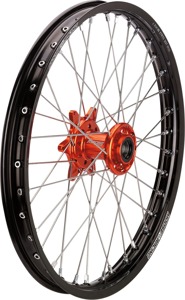 SX-1 Black Orange 1.60x21 Complete Front Wheel - For 13-22 KTM