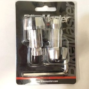 BikeMaster Anti-Vibration Bar Ends - Black/Silver