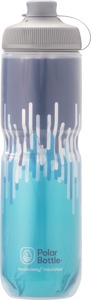 Breakaway Insulated Muckguard Zipper White/Blue Water Bottle 24 oz