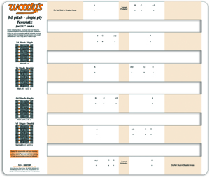 Stud Template 3.0" Pitch Single PLY