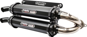 Stage 5 Slip On Exhaust, Cerakote Black - Dual Mufflers - For 16-21 RZR XP Turbo