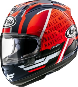 Arai Corsair-X Vinales-6 Helmet XS Red/White/Black - Premium full-face helmet in XS size