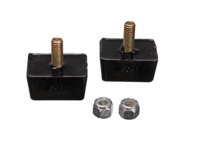 Blk 7/8in H x 1-7/8in L x 1-3/8in W Low Profile Rectangular Bump Stops (2 ea)