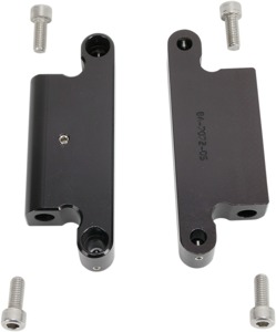 Driver Floorboard Bracket Mounts - Black - For 03-16 Vulcan