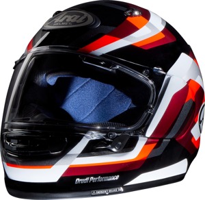 Arai Contour-X Snake Helmet XL Red - Full-face helmet with Snake graphic