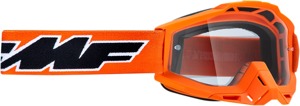 FMF Youth PowerBomb Rocket Goggles Orange Clear Lens - Anti-fog youth goggles with clear lens