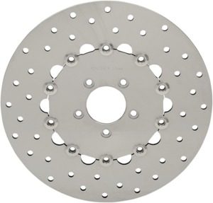 Solid Drilled Front Brake Rotor 300mm - For 06-10 Harley Dyna